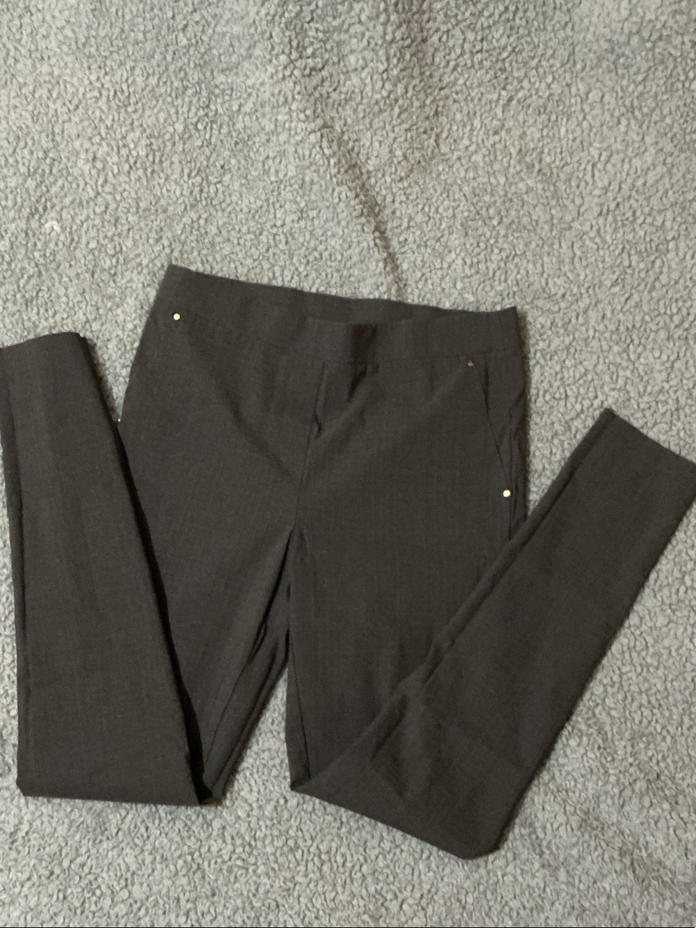 Jones New York Dark Brown Stretch Ponte Jumpsuit Pants